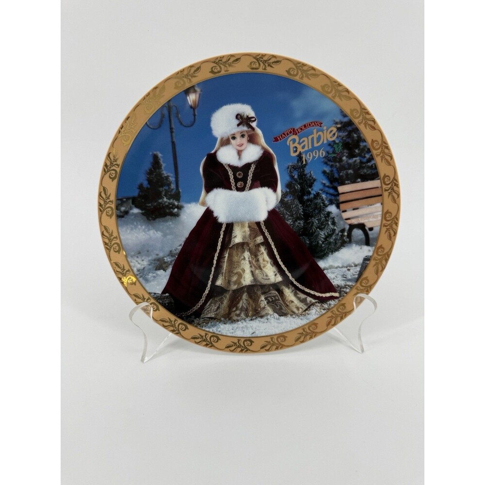 1996 HAPPY HOLIDAY BARBIE PLATE - Limited Edition Collectors #23.725
